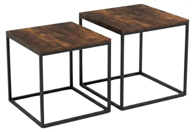 Produktbild von Set aus zwei quadratischen Couchtischen unterschiedlicher Größe, 50 x 50 x 50,5 cm