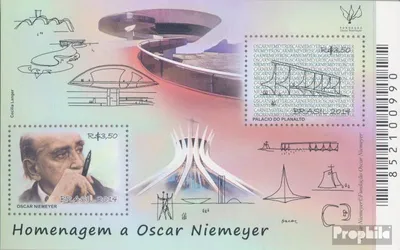 Produktbild von Briefmarken Brasilien 2014 Mi Block172 (kompl.Ausg.) postfrisch 2. Todestag Oscar Niemeyer