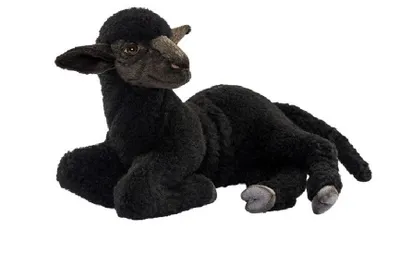 Produktbild von Hansa Toy 7192 Schwarzes Lamm liegend 35 cm Kuscheltier Plüschtier