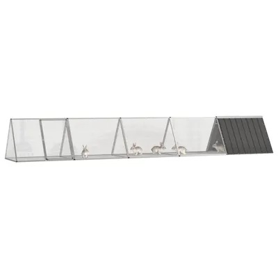 Zdjęcie produktu dla vidaXL Klatka dla królików antracyt 504,5x80,5x71 cm Stal ocynkowana