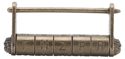 Image de Cadenas à combinaison, style chinois antique, 7,9 x 3,6 x 1,5 cm. Convient pour serrures de porte, armoires, etc