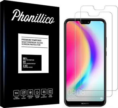 Image de Verre trempé pour Huawei P20 LITE [2 pièces] Film de protection d'écran anti-rayures verre résistant Phonillico®