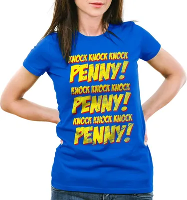 Produktbild von style3 Knock! Penny Damen T-Shirt, Farbe:Blau, Größe:M