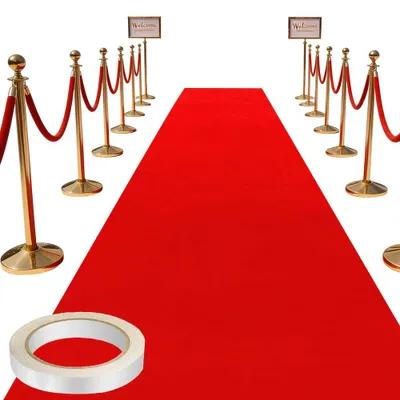 Roter Läufer 1 x 5 m, Veranstaltungsteppich, Hochzeitsläufer
