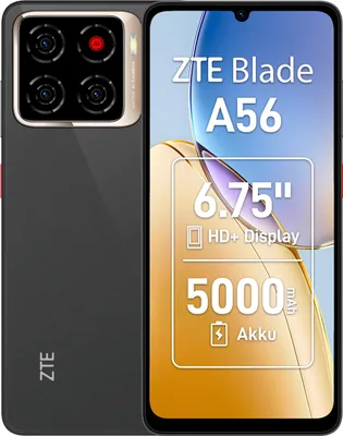 ZTE Blade A56 Smartphone 4G, 64 GB ROM, MicroSD 1TB, 4+8GB RAM, 6.75 Zoll