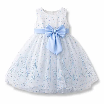 Produktbild von Mädchen Festkleid mit Schleife & Tüllrock-Elegantes für Hochzeit, Geburtstag & Party