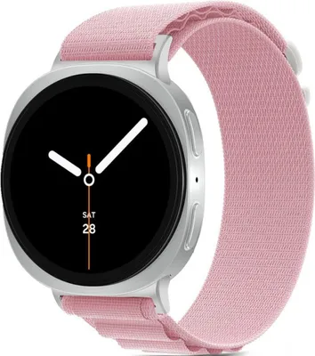 Produktbild von Tech-Protect Nylon-Streifenarmband für Samsung Galaxy Watch 8 / 8 Classic - Pink