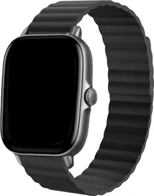 Produktbild von Strap-it Amazfit Bip Magnetisches Silikonarmband (Schwarz)