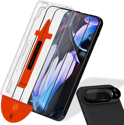 Obrázek produktu pro 2-balení Google Pixel 9 Pro Ochranné sklo na displej & 1-balení ochrana objektivu - Tvrzené sklo | [Automatická instalace] - Bez bublin