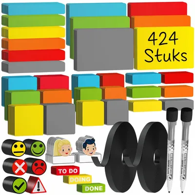 Productafbeelding van 424 stuks whiteboard-magneten voor Scrum - Herbruikbare magneten voor op kantoor