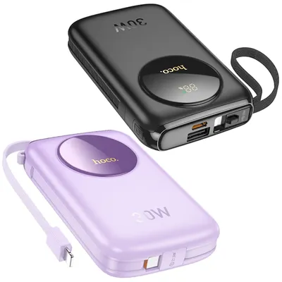 Produktbild von Hoco Q19 Lucky 30W 10000mAh Power Bank mit Display und USB-C Kabel