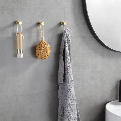Immagine prodotto di Ganci da parete, dorati, 5 pezzi, bagno, cucina, armadio.