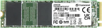 Immagine prodotto di Transcend MTE670T M.2 256 GB PCI Express 3.0 NVMe 3D NAND (TS256GMTE670T)