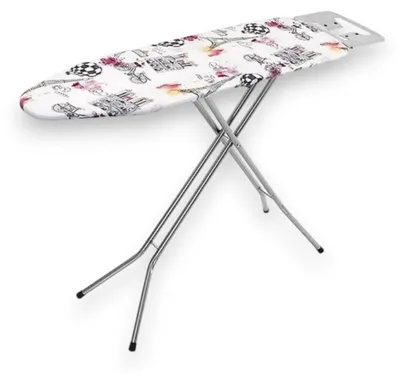 Immagine prodotto di Asse da stiro in acciaio con ripiano a rete 105x30xH89 cm con fermo sicurezza