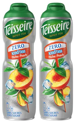 Produktbild von Teisseire Sirup Zero Eistee Pfirsich 600ml für Cocktails (2er Pack)