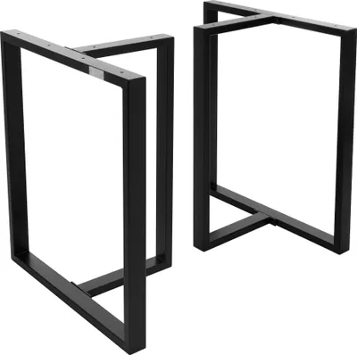 Produktbild von ML-Design 2er Set Tischgestell B60xH72 cm in T-Form, Metall, Schwarz, Industrial-Design,  Kufengestell für Esstische & Schreibtische, für DIY-Projekte