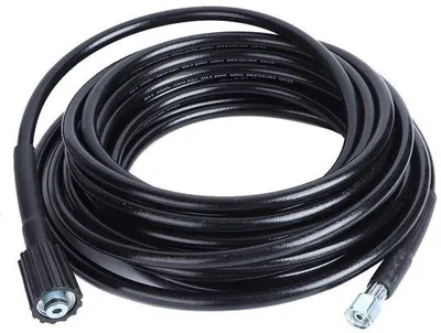 Productafbeelding van PVC-hogedrukslang, 10 meter - Vervangingsslang - Geschikt voor K2/K3 - PVC + roestvrij staal - Tot 5800 bar - Maximaal 60°C - Reinigingsslang