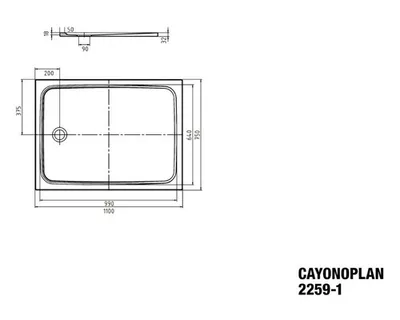 Immagine prodotto di KALDEWEI CAYONOPLAN 2259-1, Receveur de douche, 110x75cm, 361900010711, 361900010711