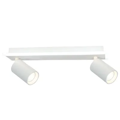 Obrázok produktu pre Moderné nástenné a stropné svietidlo, biely pruh, 40 cm, pohyblivé reflektory, 2xGU10 + LED 8W, variabilná farba, PARMA Light Prestige