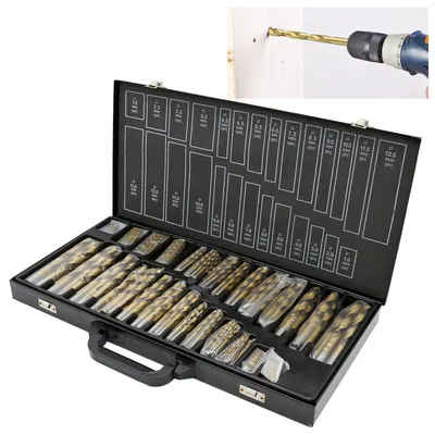 Produktbild von EINFEBEN 230tg Metallbohrer Spiralbohrer Spiral-Bohrer Holzbohrer TITAN HSS Set 1-13mm