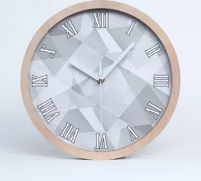 Produktbild von Holzuhr 30fi cm wanduhr - weiße Spitzen - Abstraktion Hintergrund