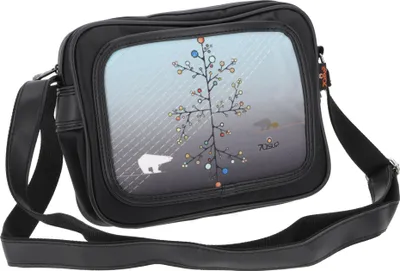 Produktbild von Kleine Retro Schultertasche Fototasche - Modell 12, Uni - Erwachsene, Mehrfarbig, Viskose, 20*23*6 cm, Alternative Umhängetasche, Handtasche aus Stoff
