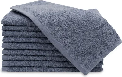 Produktbild von Gästehandtücher 10er Set, Baumwolle, 30x50 cm, grau