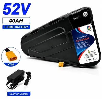 Produktbild von E-Bike-Akku - Lithium-Ionen-Akku - 52 V - 40 Ah - XT60-Anschluss - Große Reichweite - Ersatzakku