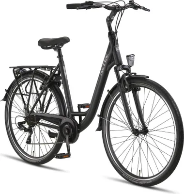Produktbild von Altec Cityräder Damen Verona 28 Zoll 56 cm Damen 7G Felgenbremse Mattschwarz