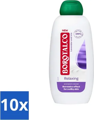 Zdjęcie produktu dla Borotalco – żel pod prysznic – relaksujący – lawenda i irys – 250 ml – opakowanie ekonomiczne – 10 sztuk