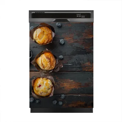 Produktbild von Magnete Dekorative 60x80 cm Küche Magnetmatte Spülmaschine - Blaubeeren Muffin