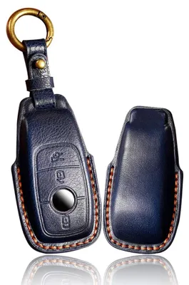 Image de Housse de protection pour clés de voiture en cuir, compatible avec différents modèles Mercedes