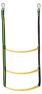 Productafbeelding van Touwladder - Draagbaar opvouwbaar - 3 treden - 119,9 cm - Nylon