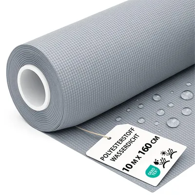 Produktbild von Polyesterstoff wasserdicht Stoff Meterware 10 M m x 160 cm - markisenstoff markisenstoffe canvas und polsterstoff möbelstoff futterstoff segeltuch und vorhangstoff Grau