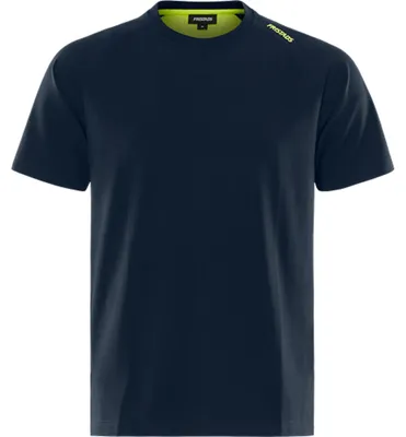 Immagine prodotto di Maglietta elasticizzata Fristad 7553 GTME blu navy scuro/giallo ad alta visibilità 3XL