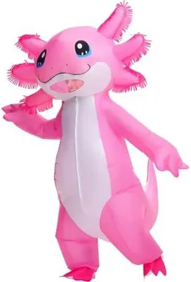Produktbild von Aufblasbare Axolotl Kostüm für Erwachsene Kinder, Halloween Kostüme, Aufblasbares Axolotl Kinderkostüm Aufsitz Kostüm Lustige Kostümparty-Kostüme für Männer Frauen Cosplay Party