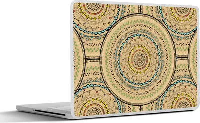 Produktbild von MuchoWow® Laptop Aufkleber Sticker Cover Kreise - Muster - Südamerika 36.5x27.5 cm - Laptop-Sticker