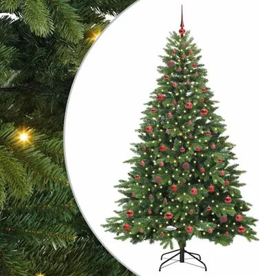 Immagine prodotto di vidaXL Albero di Natale artificiale con 300 LED verde 210 cm PE e PVC