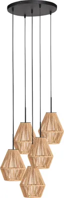 Image de Mexlite - suspension - HaloSwap - naturel noir - coton - E27 - 4526ZW
