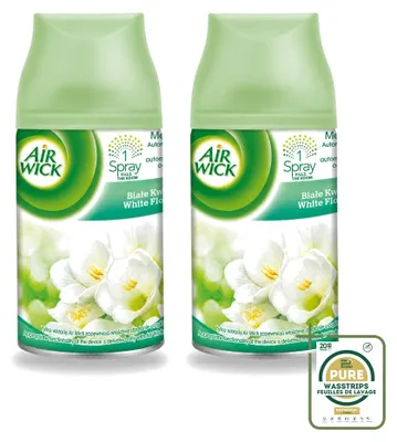 Image de 2 recharges Air Wick Freshmatic - Jasmin et fleurs blanches - 250 ml - Pack de 2