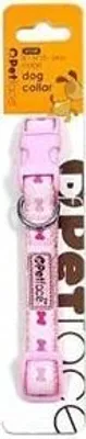 Produktbild von Hundehalsband aus Nylon "Pink Bones" - Länge 20 - 36 cm