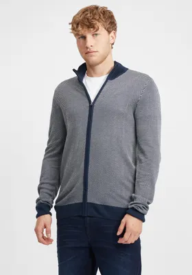 Produktbild von BLEND BHLonder Herren Strickjacke Cardigan Feinstrick mit Stehkragen