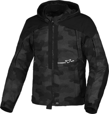 Produktbild von Macna Territor wasserdichte Motorrad Textiljacke, schwarz/camouflage, L