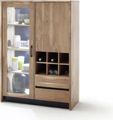 Produktbild von Highboard CALABRIA mit 2 Türen/ 2 Schubladen und Weinregaleinsatz Vaja