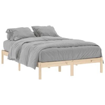 Image de Cadre de lit sans matelas 137x190 cm bois massif de pin