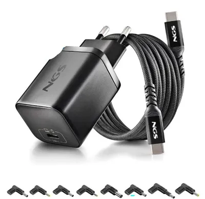 Produktbild von NGS BUD 65W-H, Drinnen, AC, 20 V, 3,25 A, 1,5 m, Schwarz