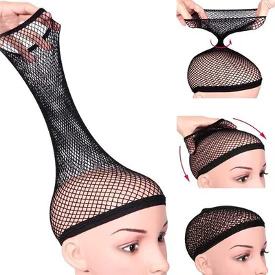 Produktbild von Haarnetze für lange Haare, Haarkappe für Perücken, schwarz, 4 Stück