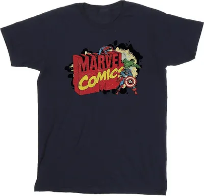Produktbild von Marvel - T-Shirt für Herren BI38046 (L) (Marineblau)