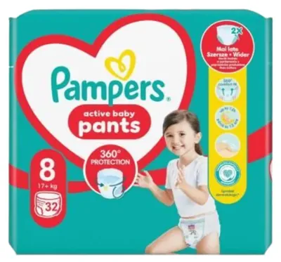 Image de Pampers Pants Size 8, 32 Nappies, 19kg+