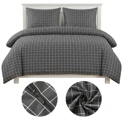 Zdjęcie produktu dla Komplet Pościeli Dwuosobowej Kratka 220X200 +2 70X80